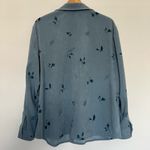 Norton Mcnaughton Vintage Maggie McNaughton Blue Floral Button Down Shirt Photo 4