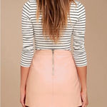 Lulus  Harley blush pink vegan leather mini skirt Photo 2