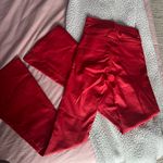 Edikted red leather pants size S Photo 3
