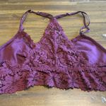 Aerie  Purple Lace Bralette Sexy Sheer Floral XL Photo 1