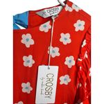 CROSBY by Mollie Burch  Posey Dress‎ Red Floral Ruffle Sleeve Mini Dress Sz Small Photo 4