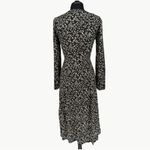 Sézane  Robe Midi Victoriana Dress Two-tone Floral Print | Sz 36 (4 US) | Black Photo 2