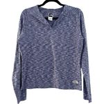 The North Face  Purple Long Sleeve Winter Base Layer V-neck Shirt Sz L Photo 0