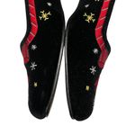 Nina Vintage  80’s Black velvet embroidered holiday novelty flats Photo 8
