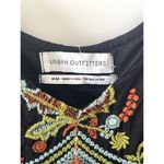 Urban Outfitters Jamie Embroidered Babydoll Dress M Strappy Black Boho raw hem Photo 2