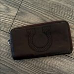 Salvatore Ferragamo  Brown embossed logo Leather Wallet full
Size Photo 1