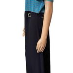 Positive Attitude Vintage 90s Witchy Goth Punk Striped Belted Maxi Shirt Dress Blue Size 12 Photo 3