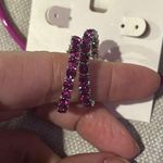 NWT On 34th Pink crystals and silver Earrings and necklace Photo 0