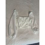 Princess Polly  Ariah Long Sleeve‎ Top US 0 AU 4 White Ruched Crop Blouse NWT Photo 3