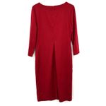 Long Tall Sally Size 8 Long Sleeve Dress Midi Maxi Red Berry Fitted Photo 1