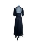 Vintage VAL MODE Lingerie Set Peignoir Nightgown Slip Dress With Robe 60s 70s S Black Photo 2