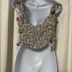 ASTR The Label Women’s Floral Tie Cami Pink And Blue Ditsy Flowers Size Large Photo 2