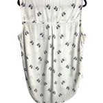 Jane and Delancey  Size Medium Bulldogs Button Down Sleeveless Blouse White Photo 1
