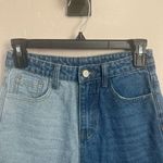 Hope Ave. XS Color Blocking Denim Shorts Blue Photo 1