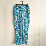 Lilly Pulitzer Corso Pant UPF 50+ Spearmint Golf Till You Drop Woven Size 4‎ Blue Photo 9
