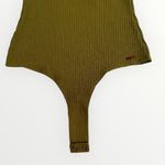 n: Philanthropy Langley Bodysuit Olive Green Ribbed Thong Chic Indie SZ XS NWT Photo 4