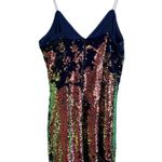 Aidan by Aidan Mattox Multicolor Sequin Bodycon Mini Dress NWOT Blue Size 12 Photo 4
