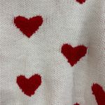 Red and White Heart Crew Neck Sweater, XL Photo 4