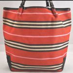 Burberry Blue Label Striped Red Tote Bag EUC Photo 1