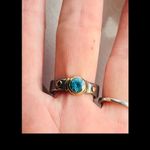 Kenneth Pillsworth Real 14K / .925 Blue Topaz & Niobium Ring Silver Photo 1