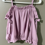 Iris  Ruffled Blouse in Lavender Photo 0