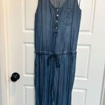 Red Dress Boutique - Walk Tall Dark Chambray Blue Jumpsuit- medium- dark chambray Photo 3
