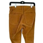 J Crew Womens Corduroy Ankle Straight Pant Size 26 Mustard Yellow Brown Stretch Photo 1