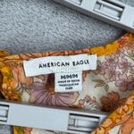 American Eagle  Babydoll Dress M Floral Yellow Orange Pink Boho Hippie Peasant Photo 6
