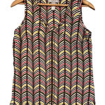 Banana Republic Outlet Chevron Print Brown Beading Sleeveless Blouse Top XS Photo 0
