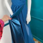 Joanna August  Ceremony chiffon formal teal wrap dress. NWT Photo 10