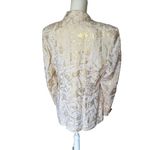 Escada Womens Cream Gold Brocade Blazer Double Breasted Size 40 (oversized) Photo 3