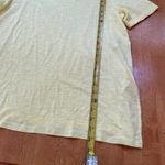 Chico's Tee Shirt Short Sleeve Neon Yellow V Neck Stretch Side Slits, Size M Photo 8