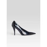 retrofete Maureen Leather Embossed Pump Navy Croco Womens Size 39 US 8 Blue Photo 2