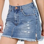 One by One Teaspoon 2020 Mini Skirt Sz. 22 Blue Photo 0