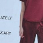 BB Dakota Pajamas Burgundy Silky Satin Loungewear Set Wide Leg Pants Women S New Photo 10