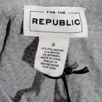FOR THE REPUBLIC  Women Gray‎ Waffle Knit Long Sleeve Pullover Sweatshirt Top S Photo 3