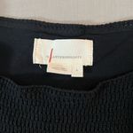 Anthropologie  Pointelle Ruffled Butterfly Sleeve Black Knit Mini Crochet Dress L Photo 8