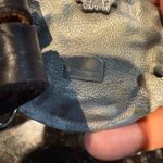 Siskiyou Vintage 1995 Bear Baw Silver Belt Buckle Black Leather Belt‎ 41” Photo 4