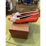 Coach Lara Silk Nappa Leather Ballet Flat Orange Size 9.5 Photo 2