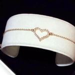 14K Rose Gold Plated Love Heart Bracelet for Women Photo 3