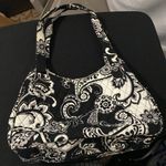 Vera Bradley  MIDNIGHT PAISLEY DESIGN Floral Black and White Women's PURSE Photo 4