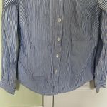 SOCAPRI Blue & White Stripe Button Down Shirt Size 40 (4 Photo 2