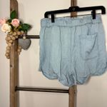 Aerie Light Wash Drawstring Pull On Shorts Size Medium NWT Photo 4