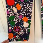 Vtg 60s 70s Kahala Abstract Floral Print Straight Wide Crop Pants Sz XS Blue Photo 7