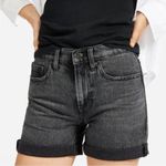 Free People  Denim Shorts with Stretch Size 29 Gray Black Jorts Photo 0