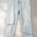 Betro Simone High Waisted Mom Jeans Womens 28 Light Wash Distressed 90s Y2K Chic Photo 0