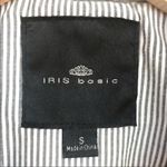 Iris basic  blazer women's small double breasted cropped stretch gray pockets Photo 4