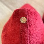 Jones New York JNY Burgundy Suede Delta Heels Pumps Gold Trim Classy Sexy 7 Leather Photo 6