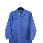Denim & Co . Women’s 3X Blue Purple Utility Jacket Coat Stretch Cotton Button Photo 1