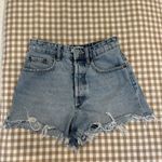 ZARA  High-Rise Jean Shorts Photo 4